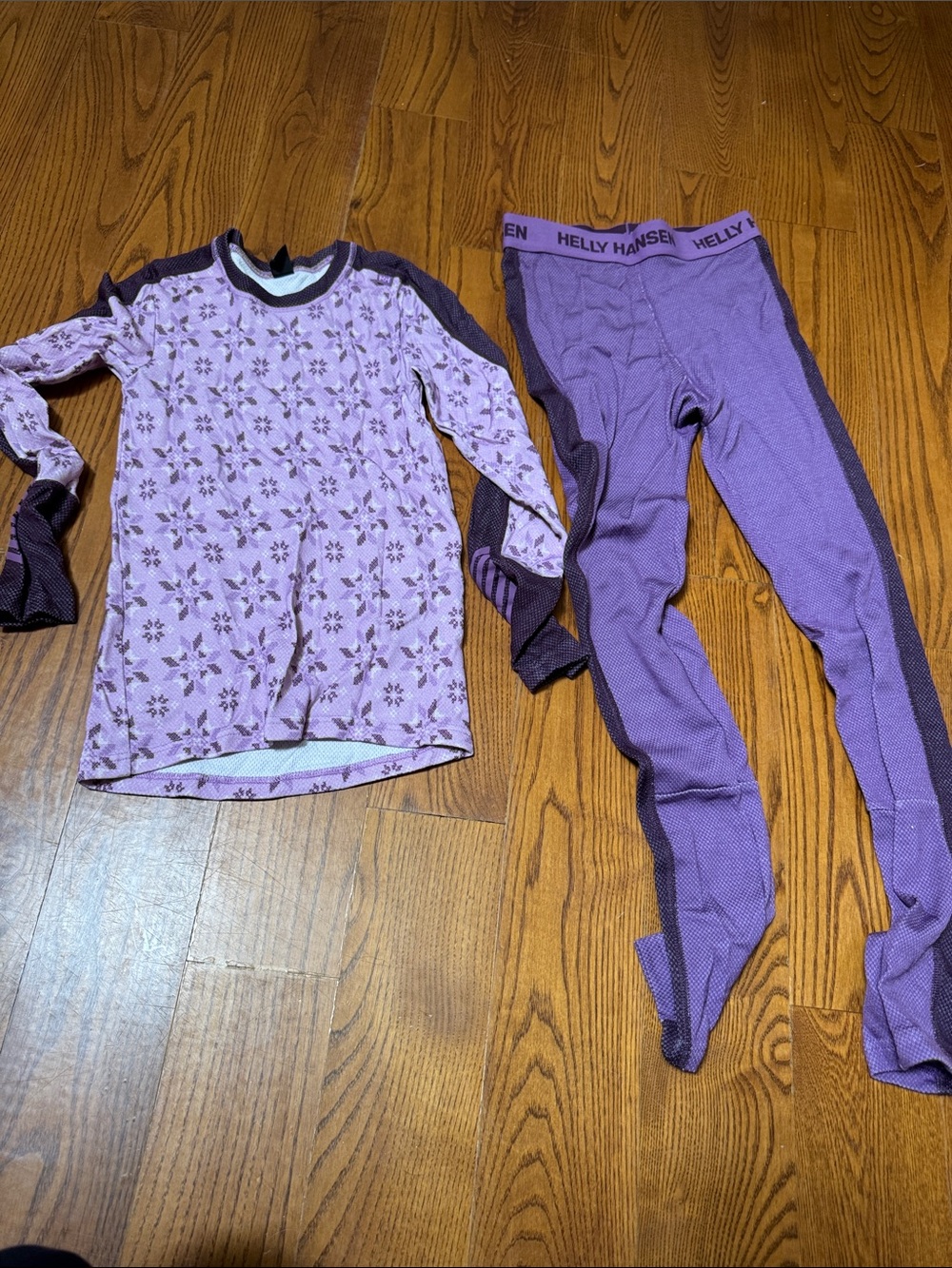 Helly Hansen Lavender and Deep Purple Floral Thermal Set